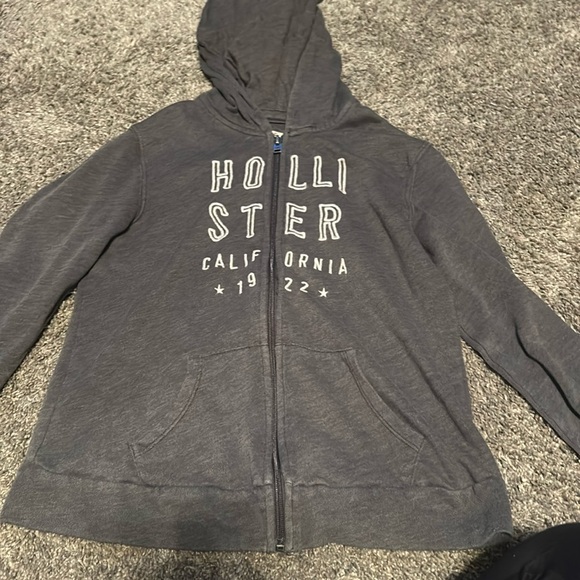 Hollister Grey Zip Up - Picture 1 of 3